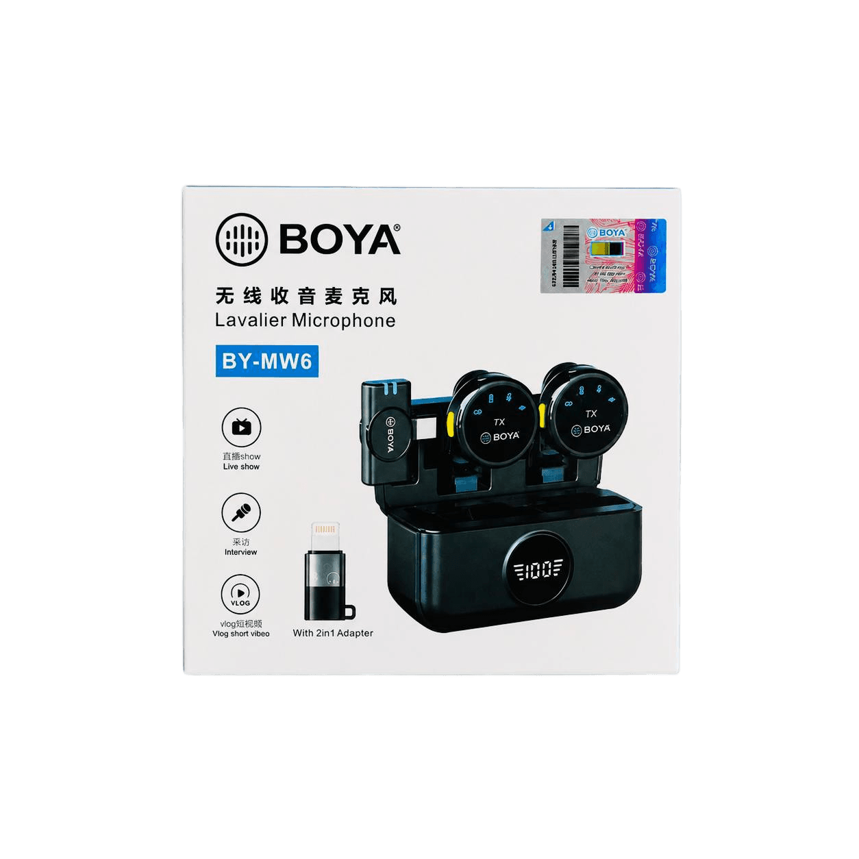 BOYA BY-MW6 Wireless Lavalier Microphone – Dual Transmitter (original verient) photo 1